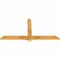 Ekena Millwork Eugene Rough Sawn Timber Gable Bracket, Western Red Cedar, 60"W x 30"H x 2"D x 4"F, 12/12 Pitch GBW060X30X0204EUG00RWR - alternate 5